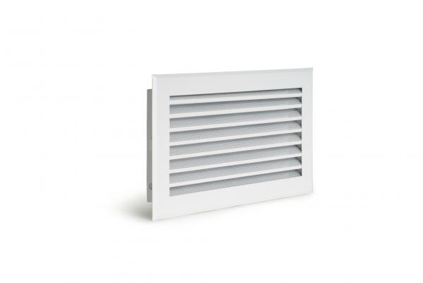 Grille à lamelles obturables en inox et acier Grille d'aération cheminée Doré 